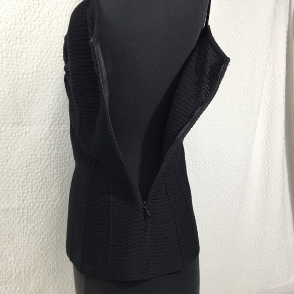 🌵ST. JOHN Black Knit Contour Tank Side Zip - Picture 5 of 8